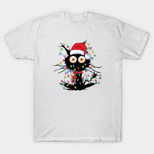 Funny Christmas Cat T-Shirt by Pop Cult Store